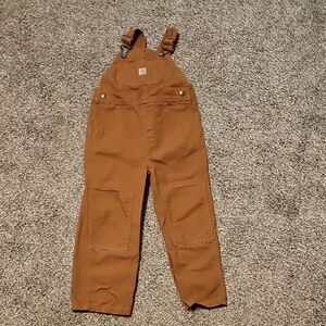 Kids Carhartt Bib Tan Overalls with Front Pockets